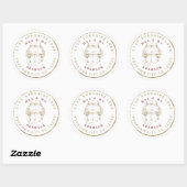 Charm Gold Car is net getrouwd met het Circular Ad Ronde Sticker (Vel)