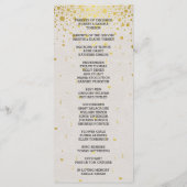 Charm Gold Confetti Programme de mariage en cuir b (Dos)