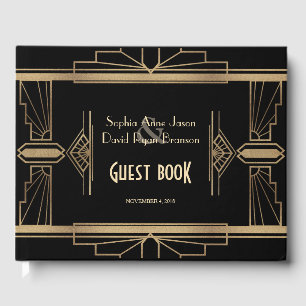Charm Gold Roaring 20's Great Gatsby Wedding 1920 Gastenboek