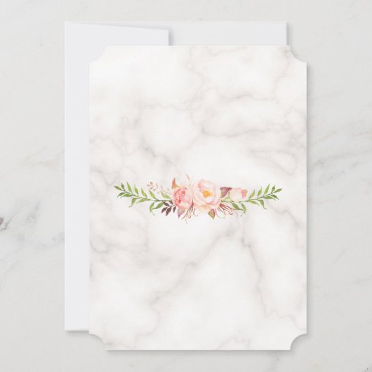 Charm Goud Waterverf Blush Roze Bloem Doop Kaart (Achterkant)