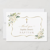 Charm Invitation De Bautizo Con Flores Baptême (Devant)