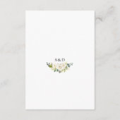 Charm Ivoorcrème Bloemen Antlers Trouwdetails Informatiekaartje (Achterkant)