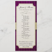 charm Ivory & Eggplant Wedding Programme Programma (Achterkant)