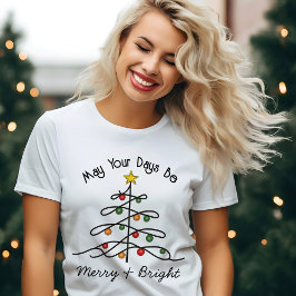 Charm Kerstboom Vrolijk & Helder T-shirt