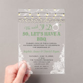 Charm Lace String Lights Nadat ik BBQ Doe Acryl Uitnodigingen (Insitu (Draagbaar))
