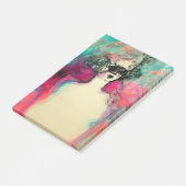 CHARM/Lady met maskerroze Blauwgroen groen Post-it® Notes (Schuin)