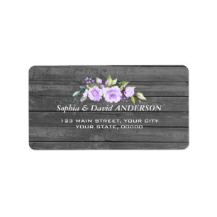 Charm Lavendel Bloemenschuur Houten Bruiloft Etiket