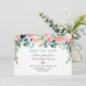 Charm Lavendel Paarse Bloem Bloei Bewaar De Datum Save The Date (Staand voorkant)