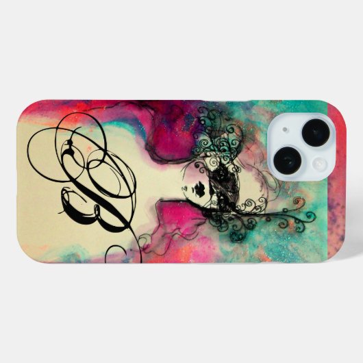 CHARM MONOGRAM Case-Mate iPhone CASE (Achterkant (horizontaal))