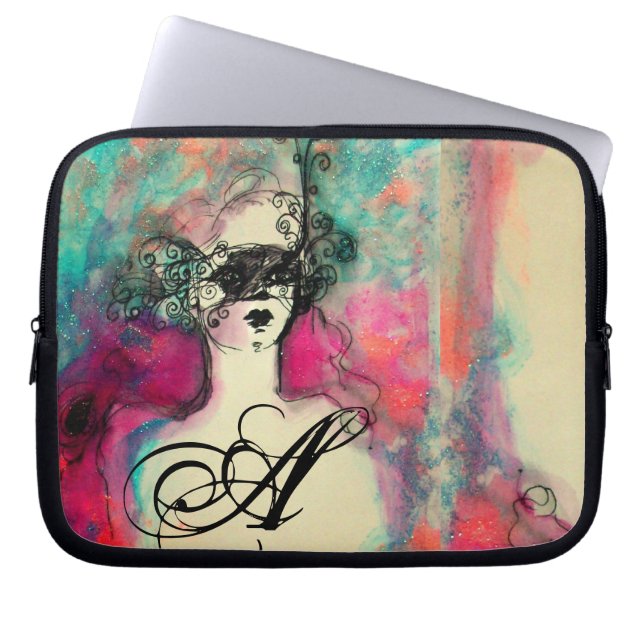 CHARM MONOGRAM door Bulgan Lumini Laptop Sleeve (Voorkant)