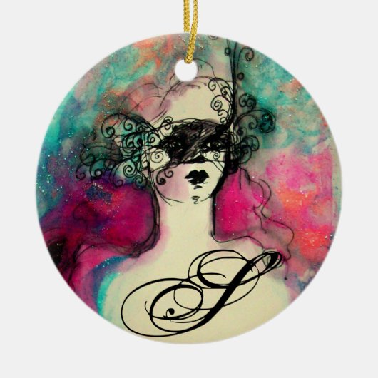 CHARM MONOGRAM KERAMISCH ORNAMENT (Voorkant)