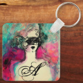 CHARM MONOGRAM / mysterieuze schoonheid met masker Sleutelhanger (Achterkant)