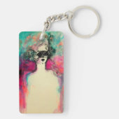 CHARM MONOGRAM / mysterieuze schoonheid met masker Sleutelhanger (achterkant)