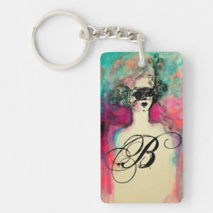 CHARM MONOGRAM / mysterieuze schoonheid met masker Sleutelhanger