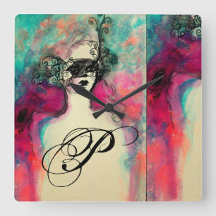 CHARM MONOGRAM VIERKANTE KLOK