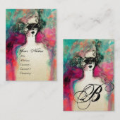 CHARM MONOGRAM White Pearl Paper Visitekaartje (Voorkant / Achterkant)