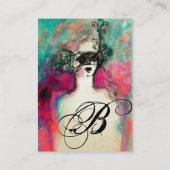 CHARM MONOGRAM White Pearl Paper Visitekaartje (Achterkant)