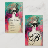 CHARM MONOGRAM, White Pearl Paper Visitekaartje (Voorkant / Achterkant)