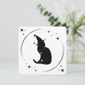 Charm n'Witch Cat Halloween Party Invitation (Debout devant)