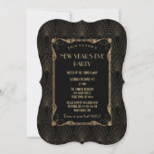Charm Old Hollywood Great Gatsby New Year Party Kaart (Voorkant)