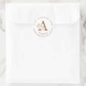 Charm Pampas Grass Monogramme Circulaire Étiquette (Sac)