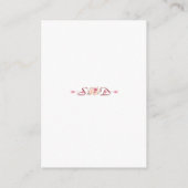 Charm Pink Blush Floral Antlers Weddenschap Detail Informatiekaartje (Achterkant)