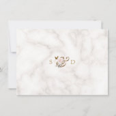 Charm Pink Blush Gold Floral Marble Wedding Save The Date (Achterkant)