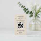 Charm QR Code Foto bruiloft Website Visitekaartje (Staand voorkant)
