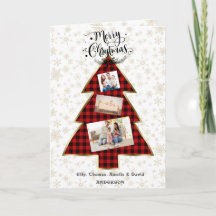 Charm Rood Buffalo Goud Uw Foto Prettig Kerstfeest