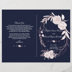 Charm Rose Gold Fleurs blanches Programme géométri
