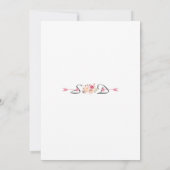 Charm Roze Blush Bloemgewei Vrijgezellenfeest Kaart (Achterkant)