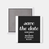 Charm Save the Date Magnet, Black Magneet (Voorkant / Achterkant)