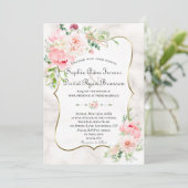 Charm Spring Garden Flowers Bloom Wedding Kaart (Staand voorkant)