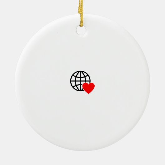 Charm toevoegen aan uw kerstboom keramisch ornament (Achterkant)