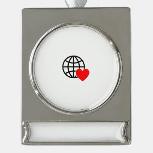 Charm toevoegen aan uw kerstboom verzilverd banner ornament