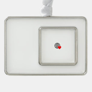 Charm toevoegen aan uw kerstboom verzilverd kader ornament