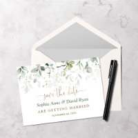 Charm Waterverf Airy Greenery Gold Wedding