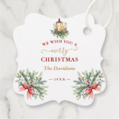 Charm we wensen u een prettige kerstkreet. bedankjes labels (Achterkant)