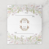 Charm White Flowers Antlers Wedstrijknummer (Buitenkant ongevouwen)