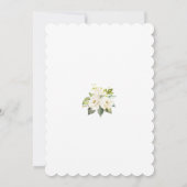 Charm White Flowers Gold Lijst Baby shower Kaart (Achterkant)