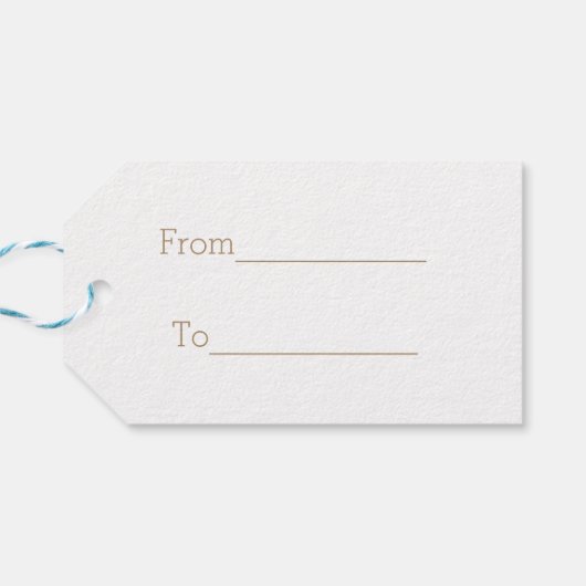 Charm White Orchid Blus Rozen Pampas Grass Wedding Cadeaulabel (Achterkant Horizontaal)