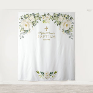 Charm Witte Bloem Doop Meisje Fotohokje Prop Wandkleed
