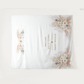Charm Woestijn Witte Rozen Pampas Gras Bruiloft Wandkleed (Voorkant (horizontaal))
