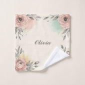 Charmant aquarelle Fleurs Sketchy (Gant de toilette)