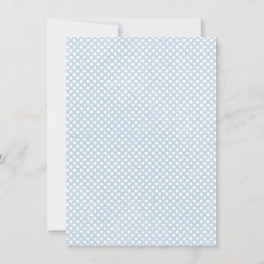 Charmant Baby shower Brunch Invitation Blue Kaart (Achterkant)