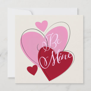 Charmant Be Mine Romantisch Flat Wenskaart