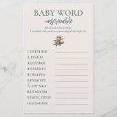 Charmant blauw Teddy Bear Boy Baby shower Flyer (Voorkant)