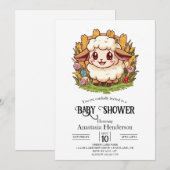 Charmant boerenerf schaap Baby shower Kaart (Voorkant / Achterkant)