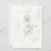 Charmant Botanique Élégant Mariage Invitation (Dos)