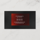 Charmant Carte de visite gris clair rouge attrayan (Dos)